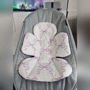 Infant Seat Liner with Pink Bow Design